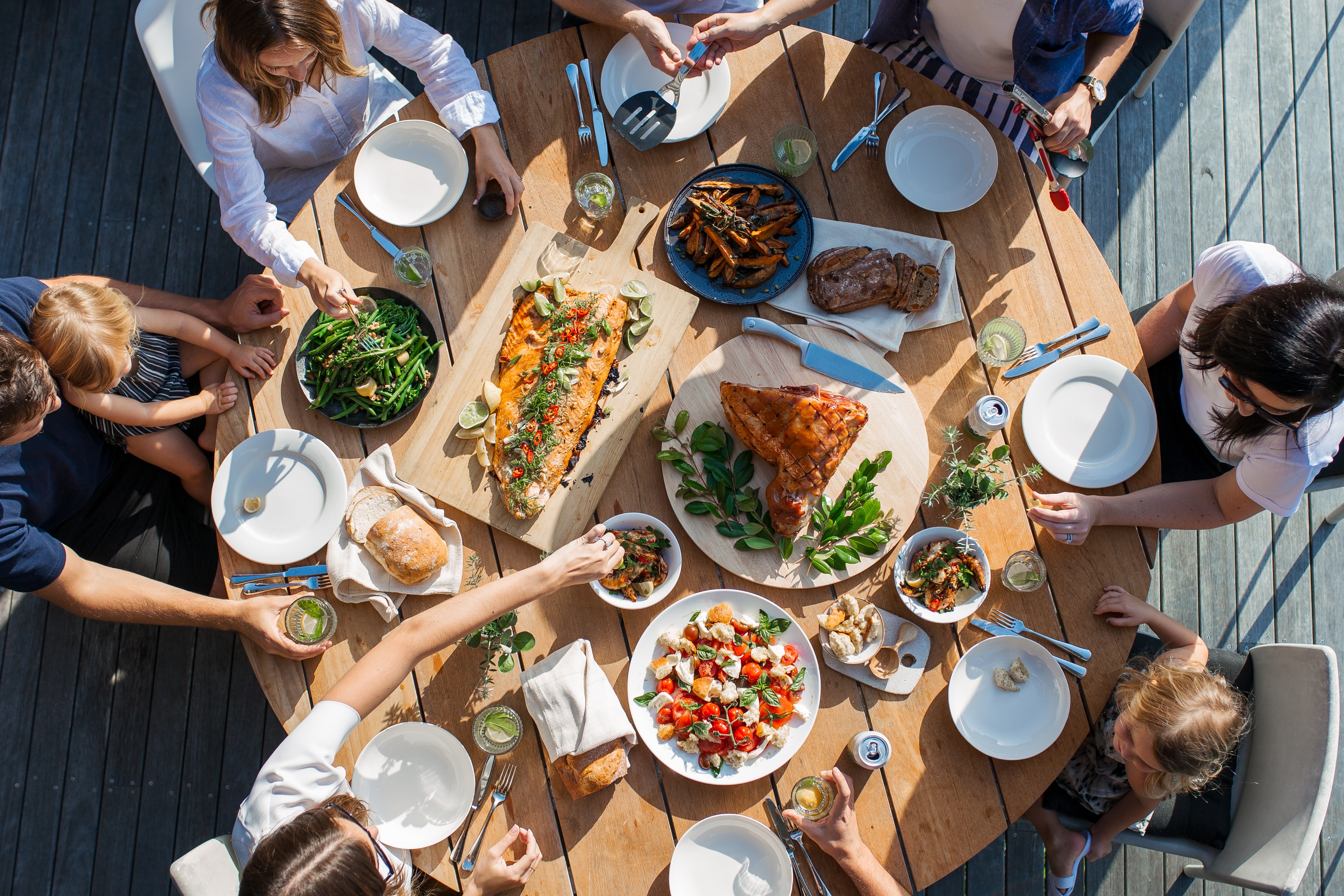 People sitting around a table